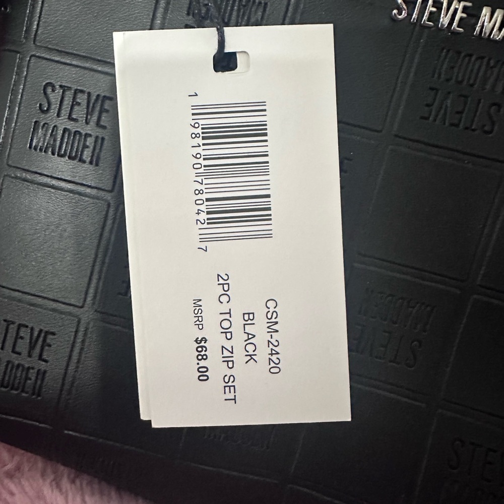 NWT Steve Madden 2-Piece Top Zip Set in Black 🖤 - Picture 2 of 4
